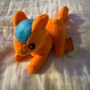 Orange and Blue Stuffed Animal Toy